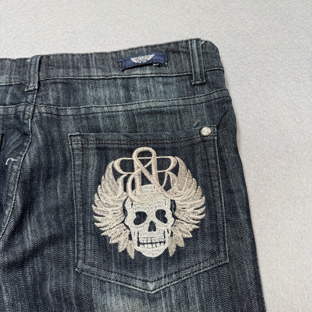 Y2K Rock & Republic Jeans Men's 33x34 Black Floyd Floox Straight Leg Grunge USA